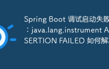 Spring Boot 调试启动失败：java.lang.instrument ASSERTION FAILED 如何解决？