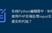 在线Python编辑器中,如何使用PHP后端处理input元素提交的代码?