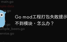 Go mod工程打包失败提示找不到模块，怎么办？