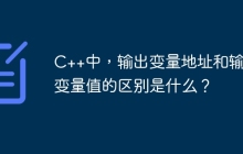 C++中,输出变量地址和输出变量值的区别是什么?