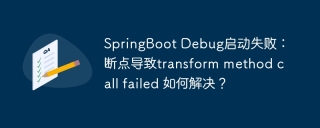 SpringBoot Debug启动失败：断点导致transform method call failed 如何解决？