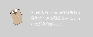 Gin框架PostForm接收参数间隔异常：浏览器提交与Postman差异如何解决？