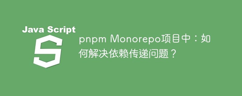 pnpm monorepo项目中：如何解决依赖传递问题？