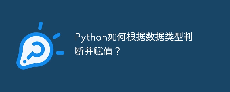 python如何根据数据类型判断并赋值？