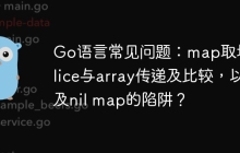 Go语言常见问题：map取址、slice与array传递及比较，以及nil map的陷阱？