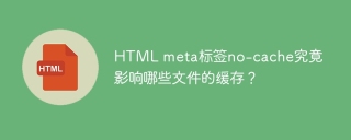 HTML meta标签no-cache究竟影响哪些文件的缓存？