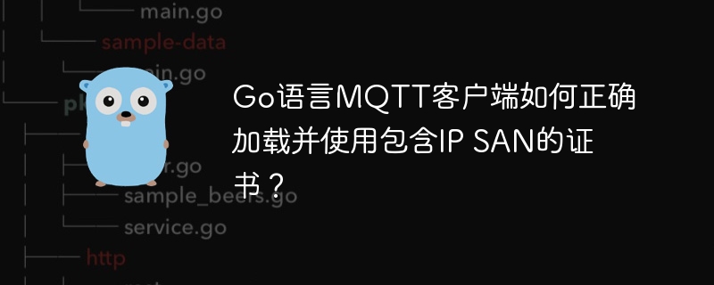 go语言mqtt客户端如何正确加载并使用包含ip san的证书？