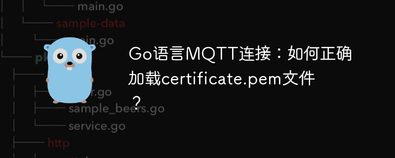 go语言mqtt连接：如何正确加载certificate.pem文件？