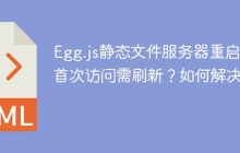 Egg.js静态文件服务器重启后首次访问需刷新？如何解决？
