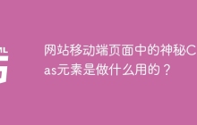 网站移动端页面中的神秘Canvas元素是做什么用的？