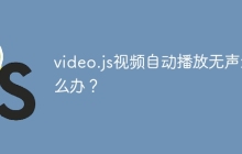 video.js视频自动播放无声怎么办？