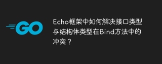 Echo框架中如何解决接口类型与结构体类型在Bind方法中的冲突？