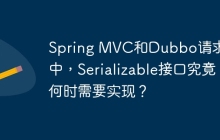 Spring MVC和Dubbo请求参数中，Serializable接口究竟何时需要实现？