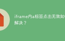 iframe内a标签点击无效如何解决？