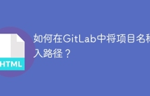 如何在GitLab中将项目名称嵌入路径？