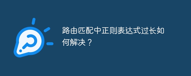 路由匹配中正则表达式过长如何解决？