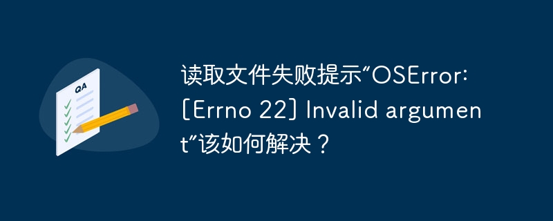 读取文件失败提示“oserror: [errno 22] invalid argument”该如何解决？