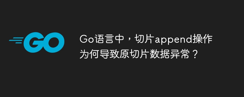 go语言中，切片append操作为何导致原切片数据异常？