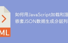 如何用JavaScript加载和渲染嵌套JSON数据生成分层列表？
