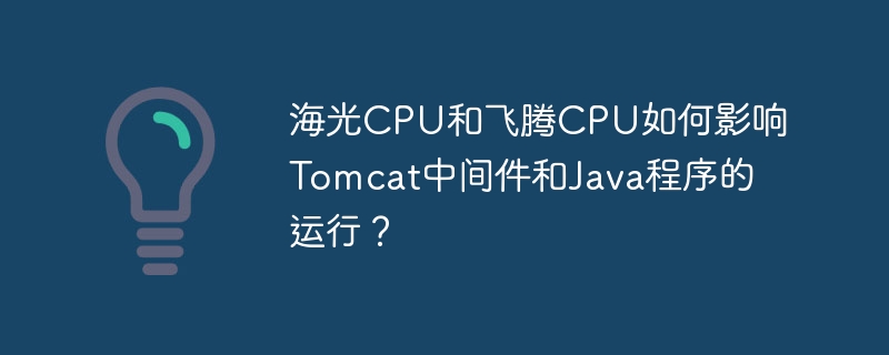 海光cpu和飞腾cpu如何影响tomcat中间件和java程序的运行？