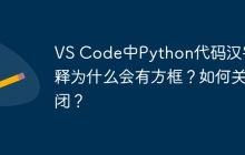 VS Code中Python代码汉字注释为什么会有方框？如何关闭？
