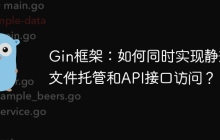 Gin框架：如何同时实现静态文件托管和API接口访问？