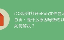 iOS应用打开ePub文件显示空白页，是什么原因导致的以及如何解决？