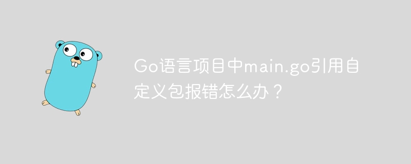 go语言项目中main.go引用自定义包报错怎么办？