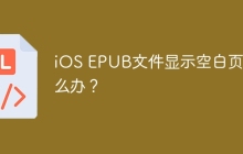 iOS EPUB文件显示空白页怎么办？