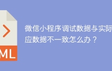 微信小程序调试数据与实际响应数据不一致怎么办？