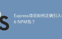 Express项目如何正确引入ES6 NPM包？
