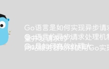 Go语言是如何实现异步请求处理的？
Go语言的异步请求处理机制是怎样的？
Go是如何高效处理大量并发请求的？
网站服务器如何使用Go实现高效的异步请求处理？
