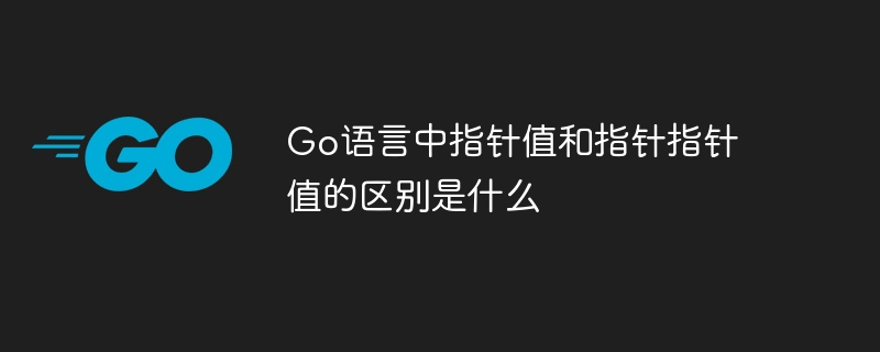 go语言中指针值和指针指针值的区别是什么