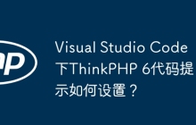 Visual Studio Code下ThinkPHP 6代码提示如何设置？