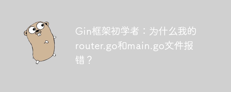gin框架初学者：为什么我的router.go和main.go文件报错？