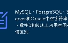 MySQL、PostgreSQL、SQL Server和Oracle中空字符串、数字0和NULL占用空间有何区别