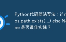 Python代码简洁写法:if not os.path.exists(...) else None 是否最佳实践?