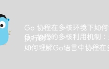 Go 协程在多核环境下如何调度和利用CPU？
Go 协程的多核利用机制：是如何实现并行执行的？
如何理解Go语言中协程在多核环境下的运行机制？