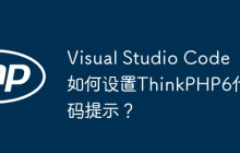 Visual Studio Code如何设置ThinkPHP6代码提示？