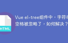Vue el-tree组件中，字符串空格被忽略了，如何解决？