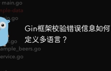 Gin框架校验错误信息如何自定义多语言？