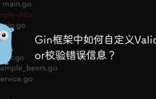 Gin框架中如何自定义Validator校验错误信息？