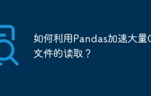 如何利用Pandas加速大量CSV文件的读取?