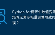 Python for循环中数值变零:矩阵元素与标量运算导致的错误?