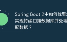 Spring Boot 2中如何优雅地实现持续扫描数据库并处理匹配数据？