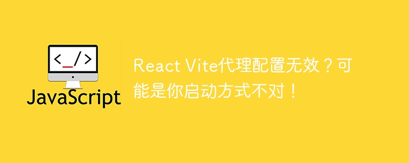 react vite代理配置无效？可能是你启动方式不对！