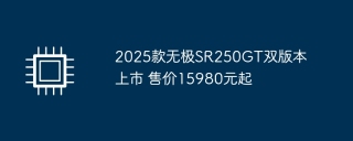 2025款无极SR250GT双版本上市 售价15980元起
