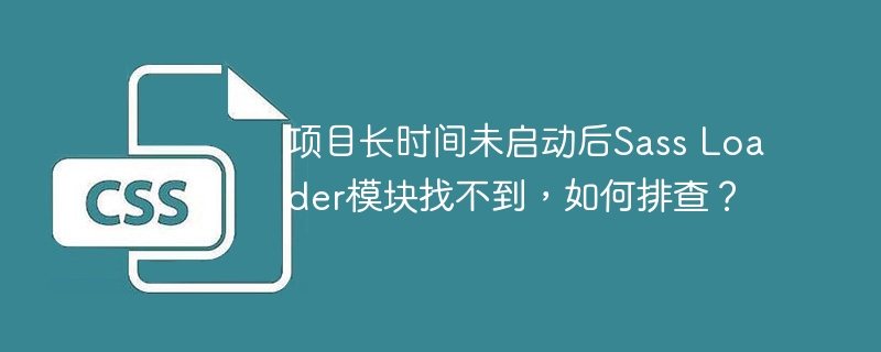项目长时间未启动后sass loader模块找不到，如何排查？