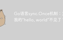 Go语言sync.Once机制：为什么我的“hello, world”不见了？