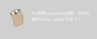 Go语言sync.Once机制：为什么我的“hello, world”不见了？